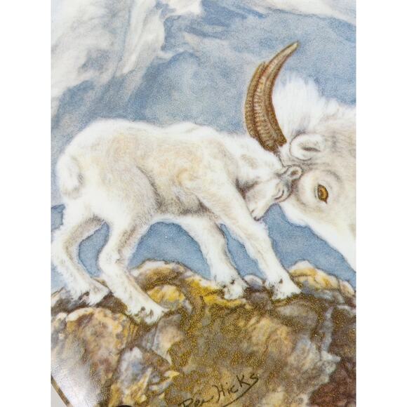 Goat A Gentle Persuasion Plate Wall Decor Fine China 8 1/2" Wildlife Vintage - Picture 3 of 12